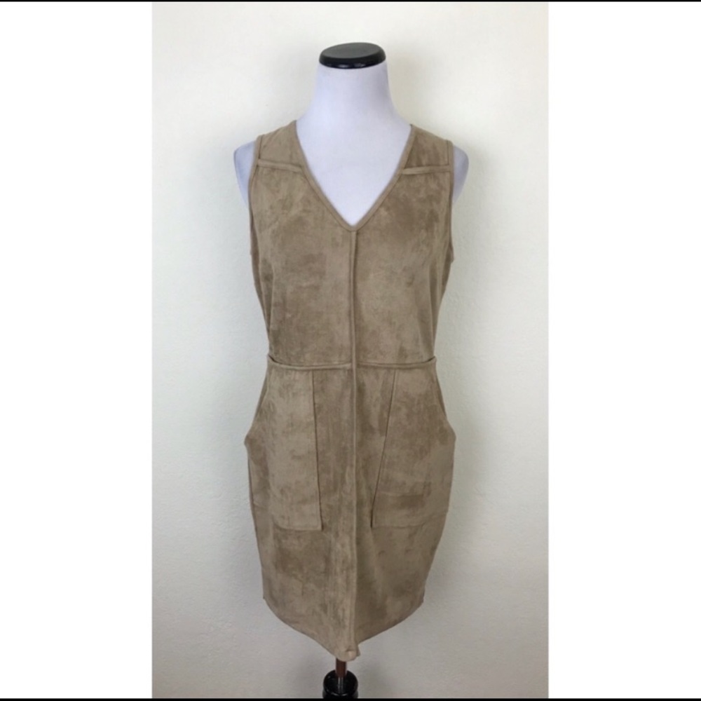 Sienna Sky Faux Suede Sleeveless Dress w/ Pockets